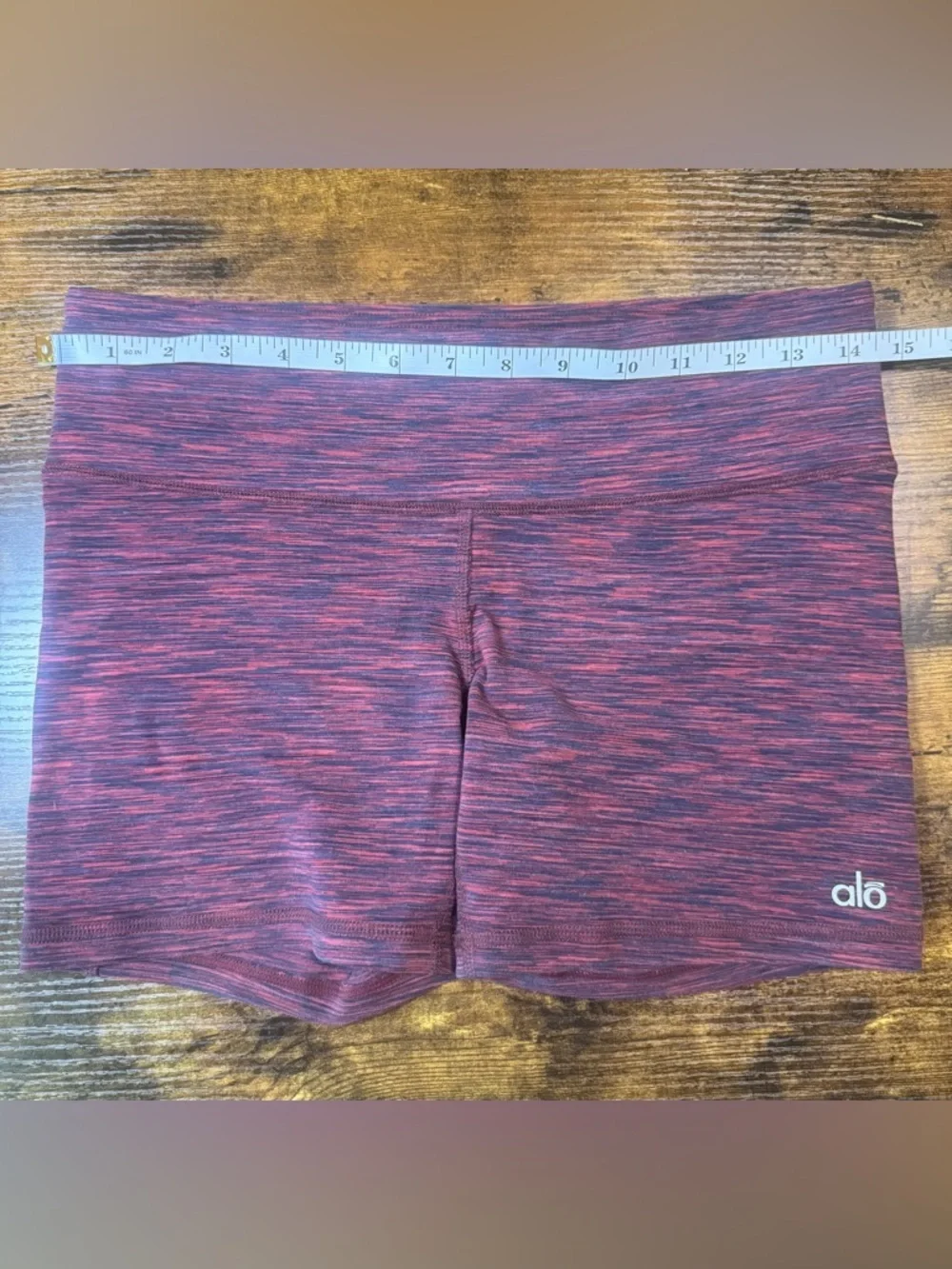 Alo Yoga Space Dye High Waisted Biker Shorts Purple Pink Size XS